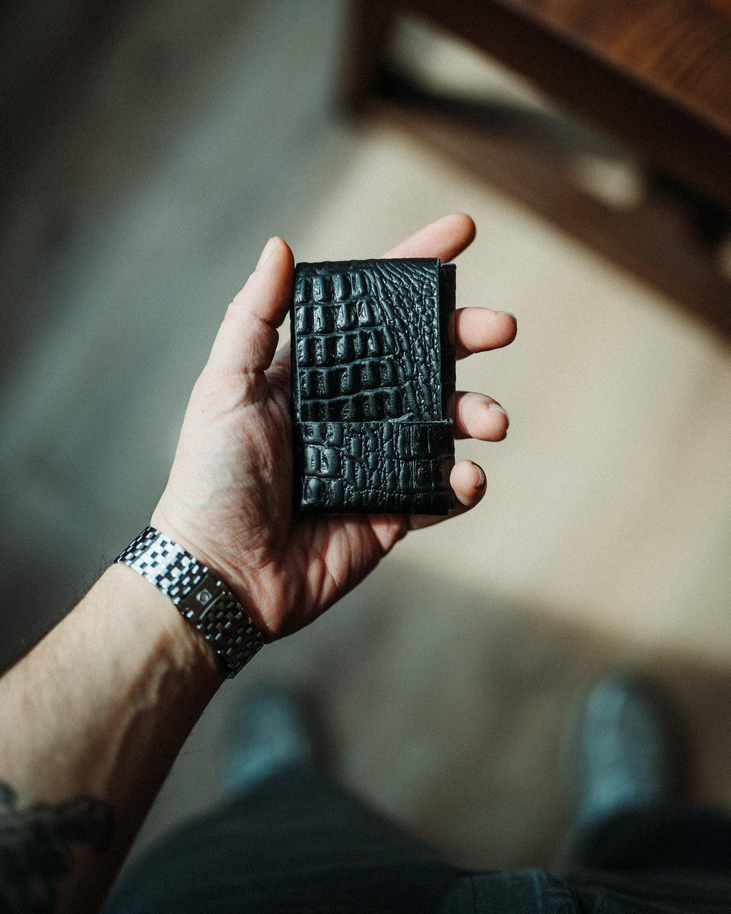 Full Grain Crocodile Leather, World's Most Minimalist Wallet Special Edition