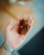 Leather Key Organizer, Handmade Full Grain Keychain, Brass Snap