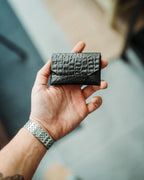 Glossy Slim Leather Card Holder – Minimalist Handmade Wallet, Compact Gift