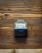 Glossy Slim Leather Card Holder – Minimalist Handmade Wallet, Compact Gift