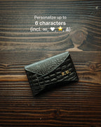 Glossy Slim Leather Card Holder – Minimalist Handmade Wallet, Compact Gift