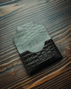 Glossy Slim Leather Card Holder – Minimalist Handmade Wallet, Compact Gift