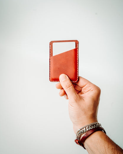 Minimalist Leather Front Pocket Wallet – Handmade Slim Card Holder, Everyday Carry