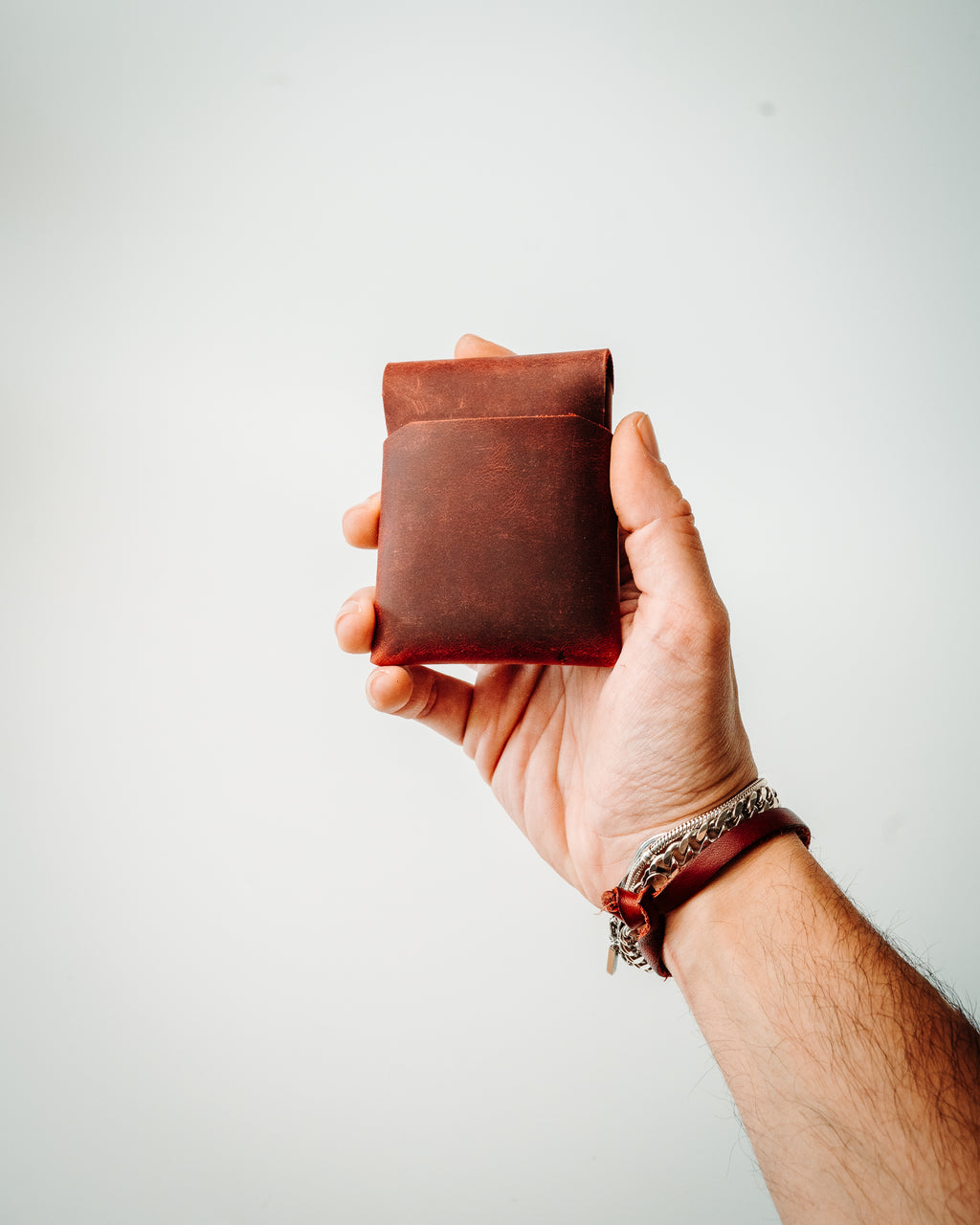 Minimalist EDC Leather Wallet – Stitchless Slim Cash Holder, Gift for Him & Her