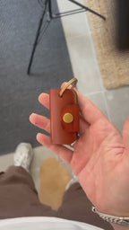 Leather Key Organizer, Handmade Full Grain Keychain, Brass Snap