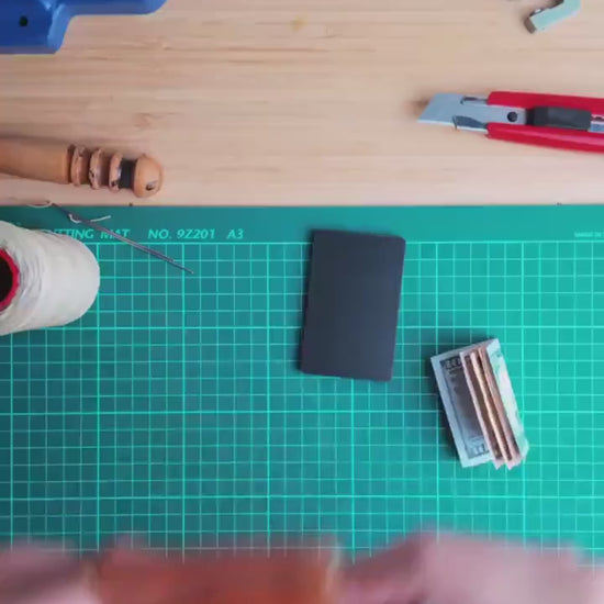 Minimalist Leather Front Pocket Wallet – Handmade Slim Card Holder, Everyday Carry