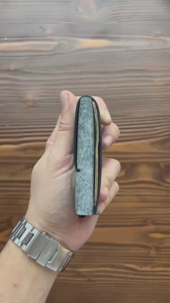 World’s Most Minimalist Cash Wallet - Black Pueblo Ghost Edition