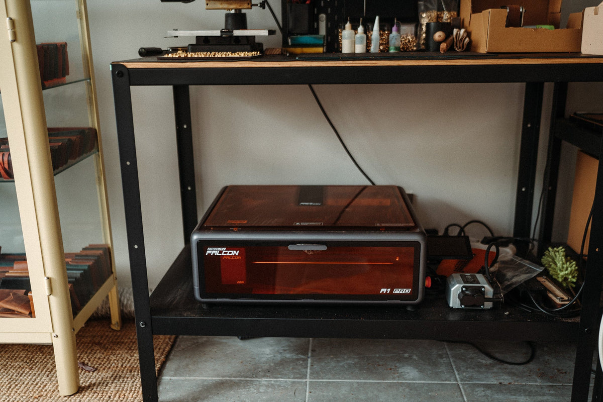 Laser engraver under the workbench