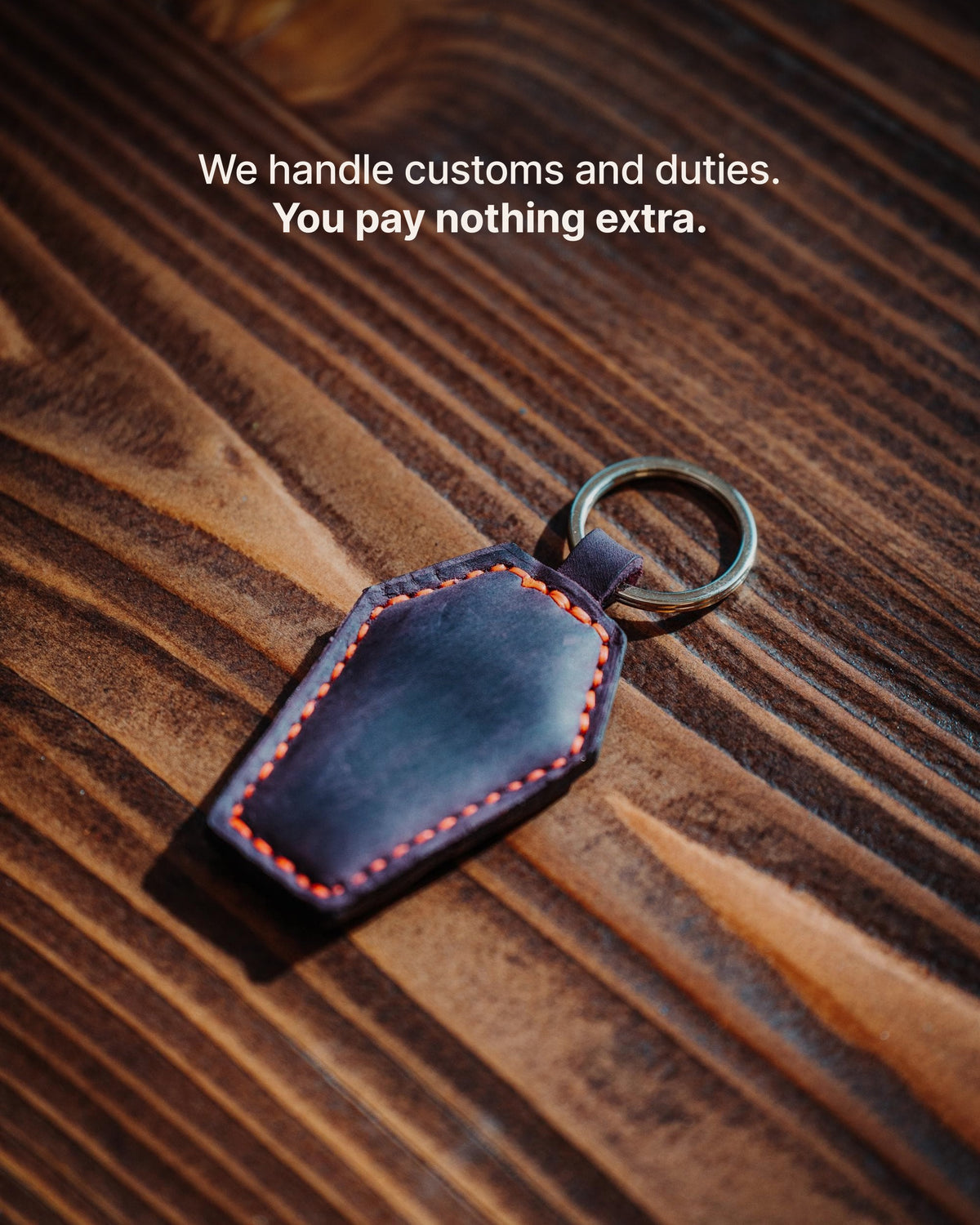 The Coffin Charm - We handle customs and duties. You pay nothing extra.