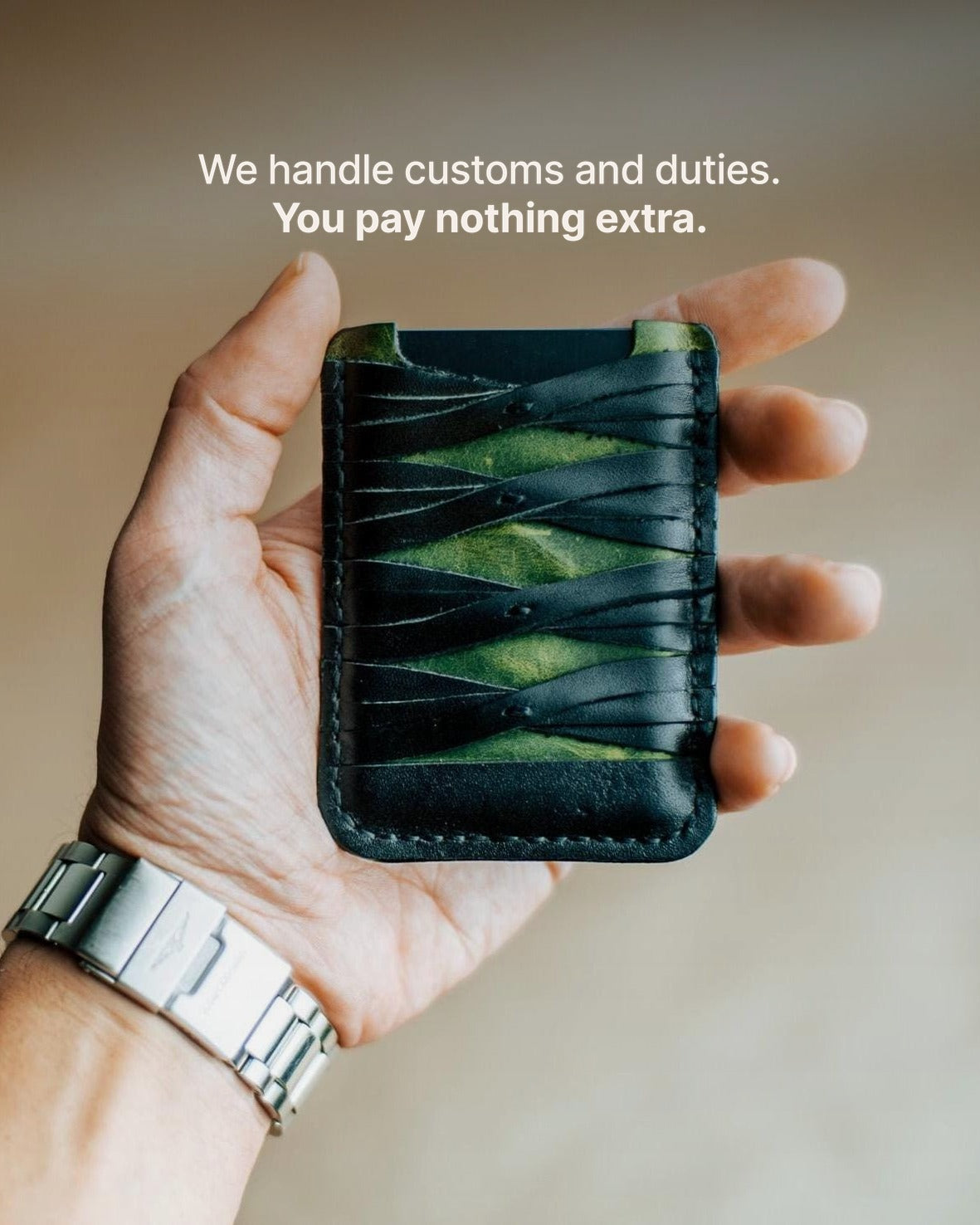 The Katana - We handle customs and duties. You pay nothing extra.